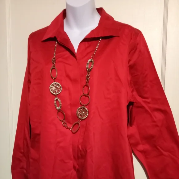 🛍️ BUNDLE ONLY 🛍️Chico's Scarlet Button-Up Tunic - Picture 2 of 7